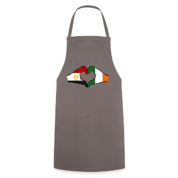 Ägypten Irland Flagge Hände Herzform - Kochschürze - Grau - Vorne - AI Model Male 185 dark (185cm)