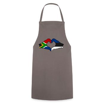 Südafrika Estland Flagge Hände Herzform - Kochschürze - Grau - Vorne - AI Model Male 185 dark (185cm)