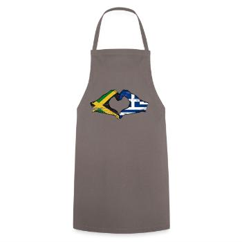 Jamaica Greece Hands Heart Shape Used - Cooking Apron - grey - Front - AI Model Male 185 dark (185cm)