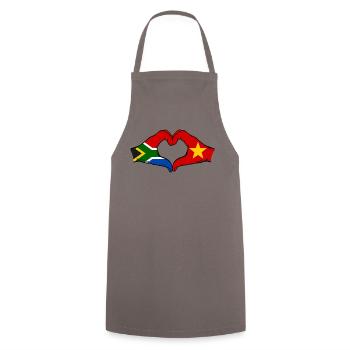 Südafrika Vietnam Flagge Hände Herzform - Kochschürze - Grau - Vorne - AI Model Male 185 dark (185cm)