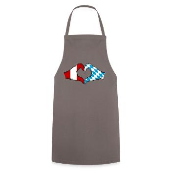 Peru Bavaria Flag Hands Heart Shape - Cooking Apron - grey - Front - AI Model Male 185 dark (185cm)