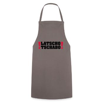 Latscho Tschabo / geiler Typ / manisch - Kochschürze - Grau - Vorne - AI Model Male 185 dark (185cm)