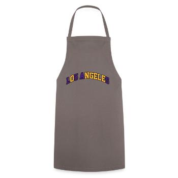 Logo Los Angeles : Design collégial couleurs - Tablier de cuisine - gris - Devant - AI Model Male 185 dark (185cm)
