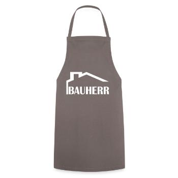 Bauherr 2w - Kochschürze - Grau - Vorne - AI Model Male 185 dark (185cm)