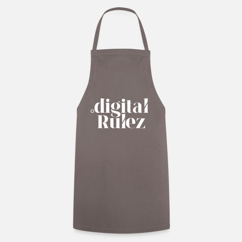 Digital Rulez Blanc - Tablier de cuisine - gris