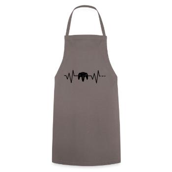 Heartbeat Gaming N64 Controller Gamepad Joystick - Cooking Apron - grey - Front - AI Model Male 185 dark (185cm)