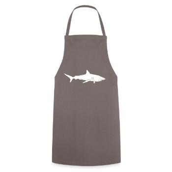 Shark Shirt, Hai, Haifisch Geschenkidee Hai Shirt - Kochschürze - Grau - Vorne - AI Model Male 185 dark (185cm)