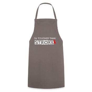I'm Tougher Than Stroke - Cooking Apron - grey - Front - AI Model Male 185 dark (185cm)