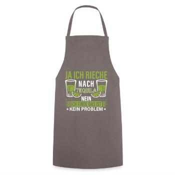 Ja ich rieche nach Tequila - Kochschürze - Grau - Vorne - AI Model Male 185 dark (185cm)