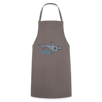requin - Tablier de cuisine - gris - Devant - AI Model Male 185 dark (185cm)