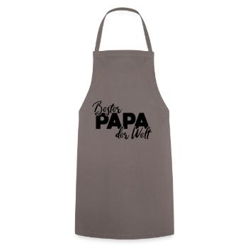 bester papa der welt - Kochschürze - Grau - Vorne - AI Model Male 185 dark (185cm)