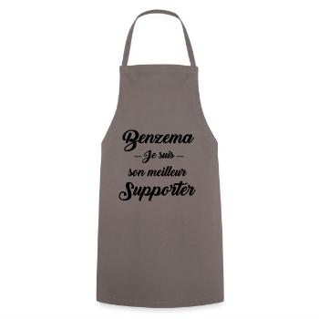 Benzema je suis son meilleur supporter - Tablier de cuisine - gris - Devant - AI Model Male 185 dark (185cm)