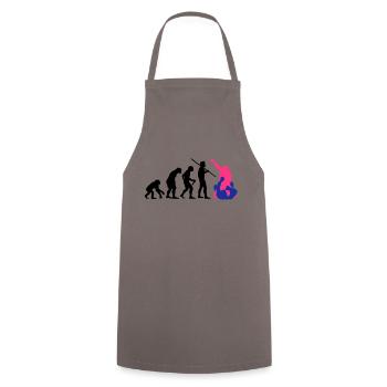 Évolution de l'homme - MMA - Tablier de cuisine - gris - Devant - AI Model Male 185 dark (185cm)