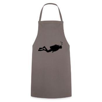 Taucher Diver Tauchen Sport Wasser Hobby - Kochschürze - Grau - Vorne - AI Model Male 185 dark (185cm)