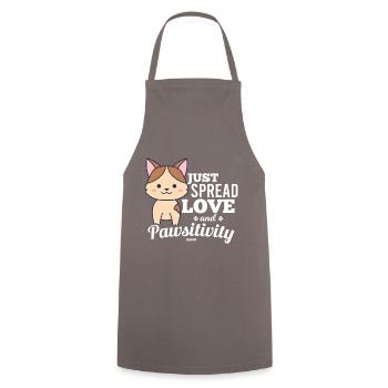 chat positif - Tablier de cuisine - gris - Devant - AI Model Male 185 dark (185cm)