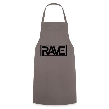 Rave 2.0 - Kochschürze - Grau - Vorne - AI Model Male 185 dark (185cm)