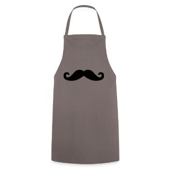 Schnurrbart - Kochschürze - Grau - Vorne - AI Model Male 185 dark (185cm)