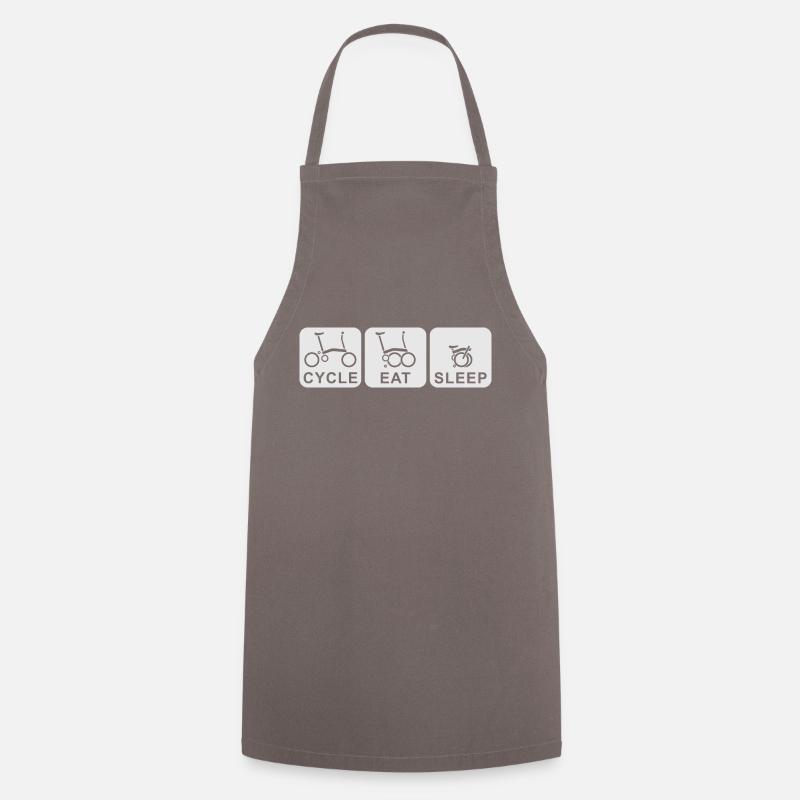 CHAINSTORY X Brompton Cycle Eat Sleep - Cooking Apron - grey