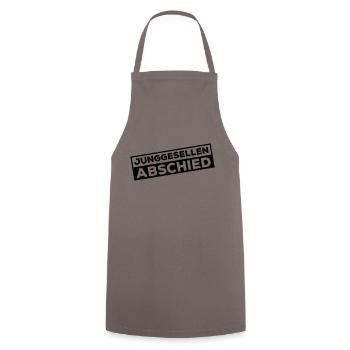 junggesellen abschied design - Kochschürze - Grau - Vorne - AI Model Male 185 dark (185cm)