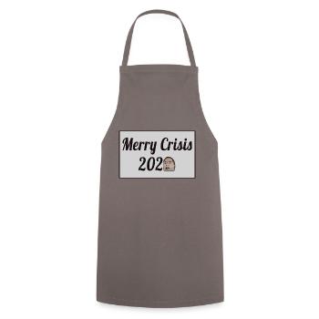 Merry Crisis 2020 - Kochschürze - Grau - Vorne - AI Model Male 185 dark (185cm)
