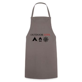 Adventure Travel Hiking Mountain - Kochschürze - Grau - Vorne - AI Model Male 185 dark (185cm)