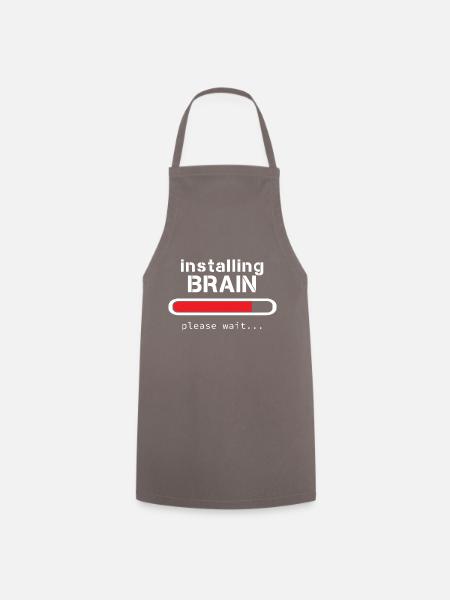 Rote Leiste von Brain installieren - Kochschürze - Grau