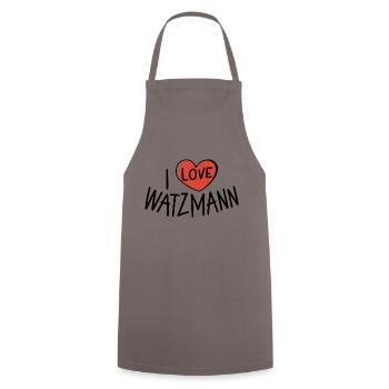 Watzmann Souvenirs Freedom Experiences Heart Love - Cooking Apron - grey - Front - AI Model Male 185 dark (185cm)