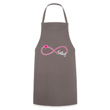 Unendlichkeit Symbol Schlager Infinity - Kochschürze - Grau - Vorne - AI Model Male 185 dark (185cm)