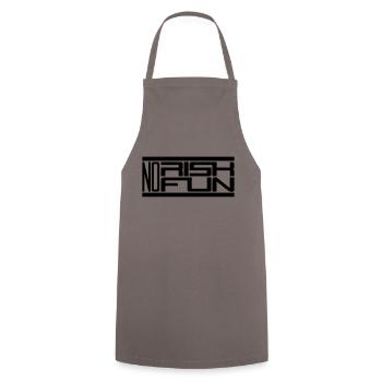 bar no risk no fun claim risk danger - Cooking Apron - grey - Front - AI Model Male 185 dark (185cm)