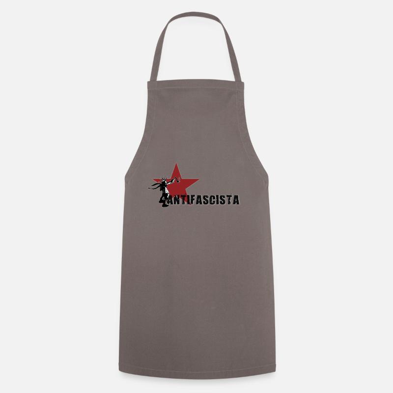 antifascist - Cooking Apron - grey