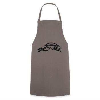 Celtic Leaping Hare Black - Cooking Apron - grey - Front - AI Model Male 185 dark (185cm)