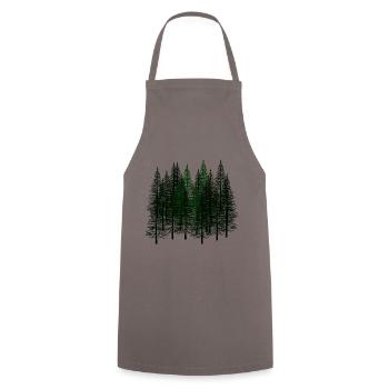 Fir Autumn October Winter Nature Wilderness Environment - Cooking Apron - grey - Front - AI Model Male 185 dark (185cm)
