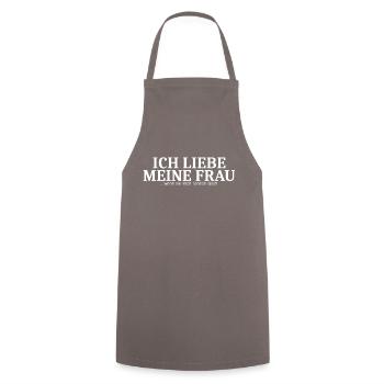 Ich liebe meine Frau Tanzen Tänzer Sportlich - Kochschürze - Grau - Vorne - AI Model Male 185 dark (185cm)