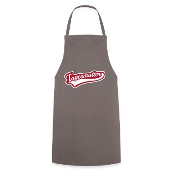 Tagesmutter swoosh Schriftzug Tagesmama - Kochschürze - Grau - Vorne - AI Model Male 185 dark (185cm)