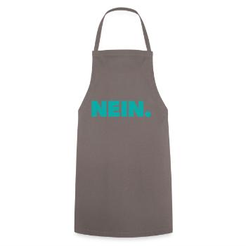 Nein - Kochschürze - Grau - Vorne - AI Model Male 185 dark (185cm)