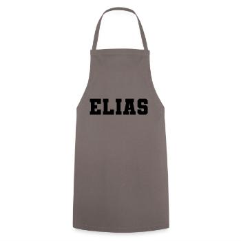 Name - Elias - Cooking Apron - grey - Front - AI Model Male 185 dark (185cm)