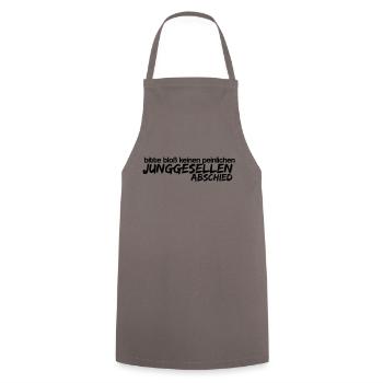 peinlicher Junggesellenabschied - Kochschürze - Grau - Vorne - AI Model Male 185 dark (185cm)
