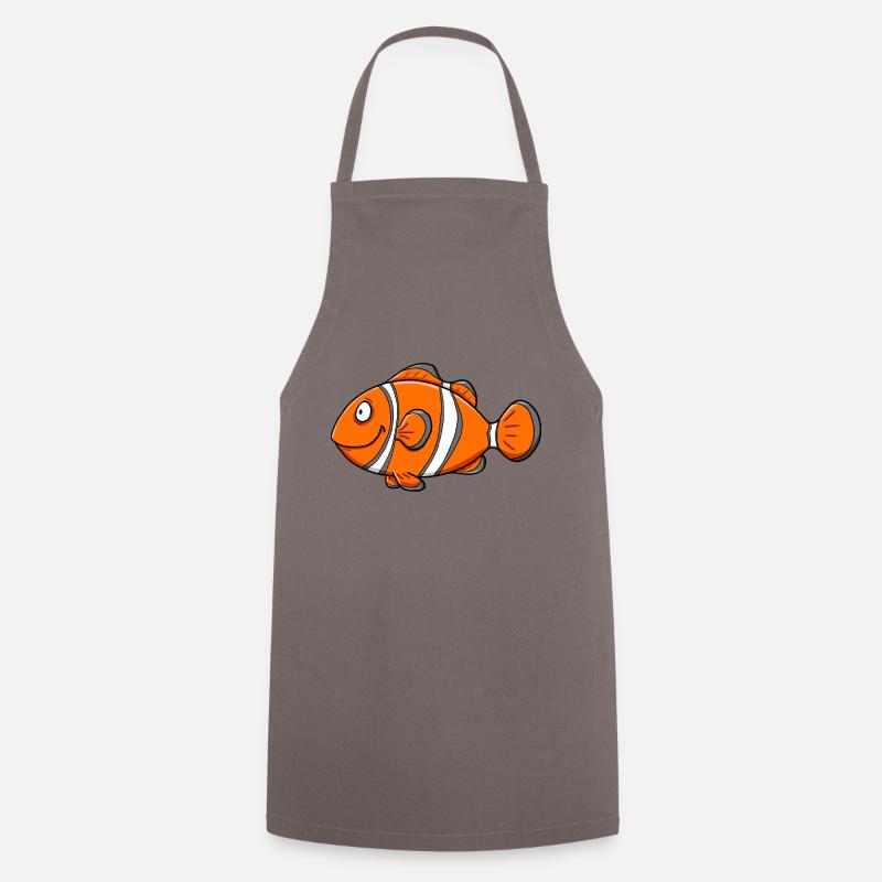 Clownfisch - Kochschürze - Grau