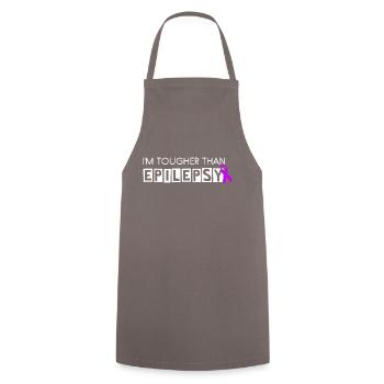 I'm Tougher Than Epilepsy - Cooking Apron - grey - Front - AI Model Male 185 dark (185cm)