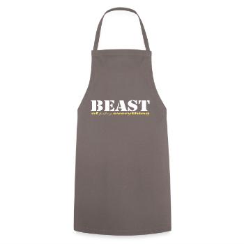 Beast everything white - Cooking Apron - grey - Front - AI Model Male 185 dark (185cm)