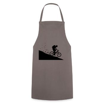 Mountain bikers - Cooking Apron - grey - Front - AI Model Male 185 dark (185cm)