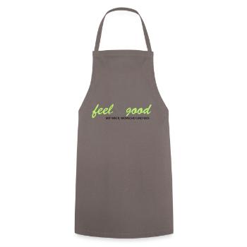 feelgood inderpfalz GRÜN WWW - Kochschürze - Grau - Vorne - AI Model Male 185 dark (185cm)