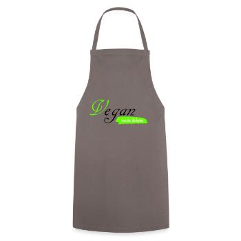 Vegan mein Leben, Lifestyle Vegano - Kochschürze - Grau - Vorne - AI Model Male 185 dark (185cm)