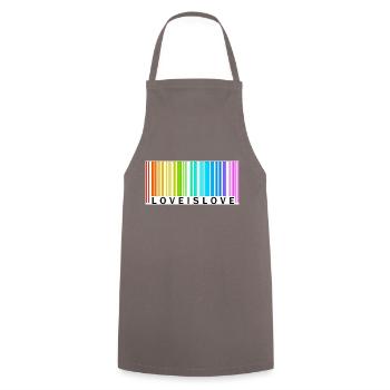 L'amour est l'amour - Tablier de cuisine - gris - Devant - AI Model Male 185 dark (185cm)