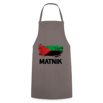 Martinique moun matnik - Tablier de cuisine - gris - Devant - AI Model Male 185 dark (185cm)