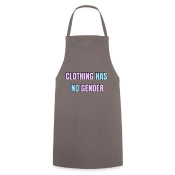 LES VÊTEMENTS N’ONT PAS DE GENRE rose et bleu - Tablier de cuisine - gris - Devant - AI Model Male 185 dark (185cm)