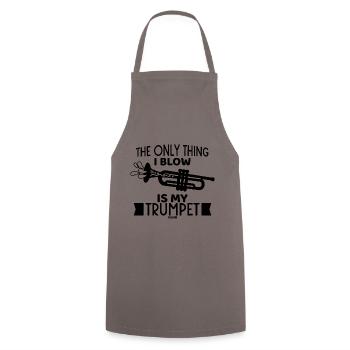 witziger Trompete Spruch Geschenk - Kochschürze - Grau - Vorne - AI Model Male 185 dark (185cm)