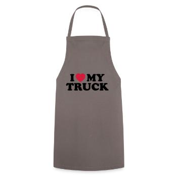 I love my truck - Tablier de cuisine - gris - Devant - AI Model Male 185 dark (185cm)