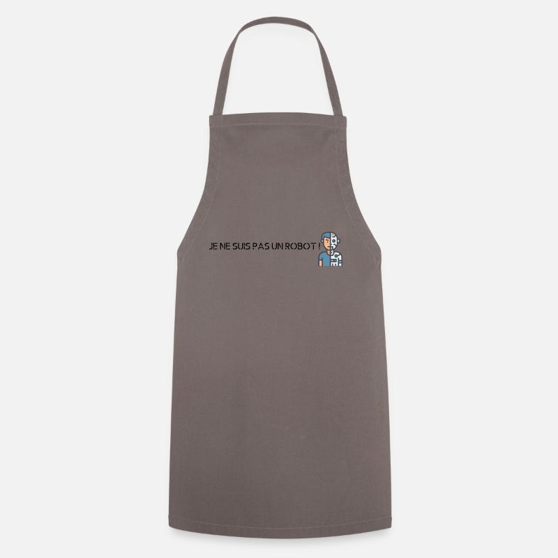 je ne suis pas un robot - Tablier de cuisine - gris