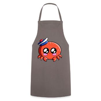 Crabe Kawaii - Tablier de cuisine - gris - Devant - AI Model Male 185 dark (185cm)